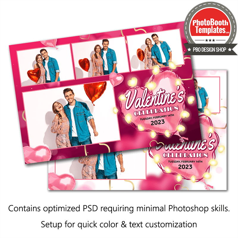 Beaming Hearts 4-pose Postcard
