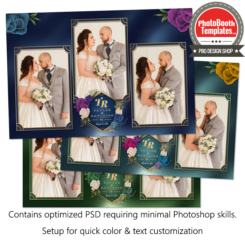 Blooming Floral Sophistication 3-pose Postcard