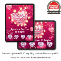 Beaming Hearts iPad Welcome Screens