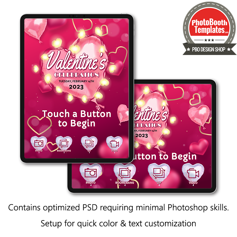 Beaming Hearts iPad Welcome Screens
