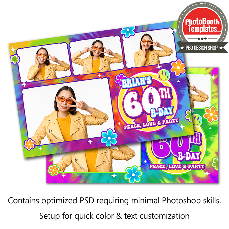 60s Retro Party 4-pose Postcard
