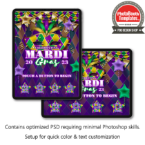 Festive Mardi Gras Celebration iPad Welcome Screens