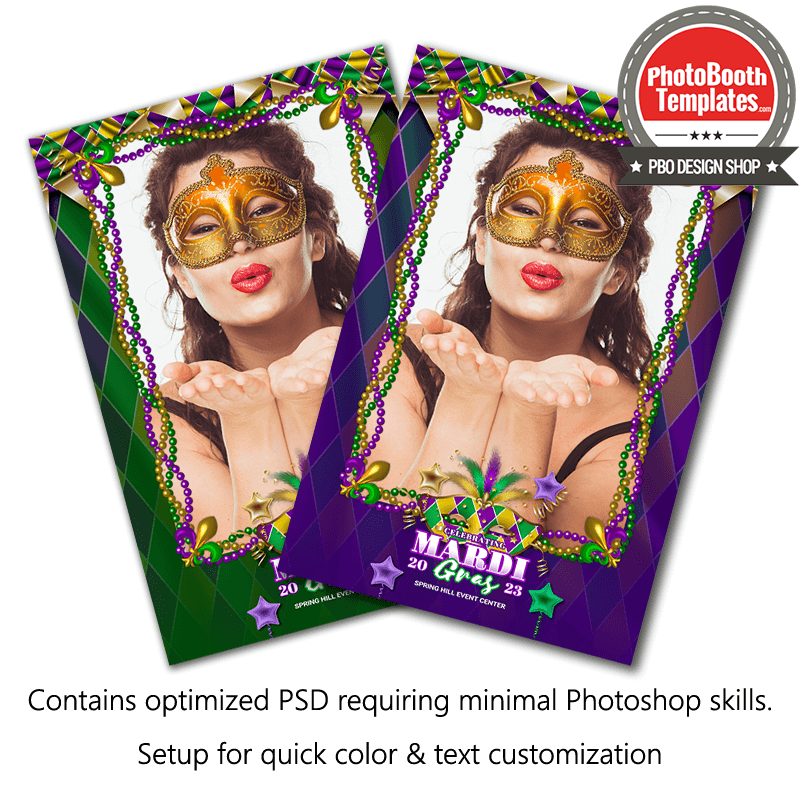 Festive Mardi Gras Celebration Portrait