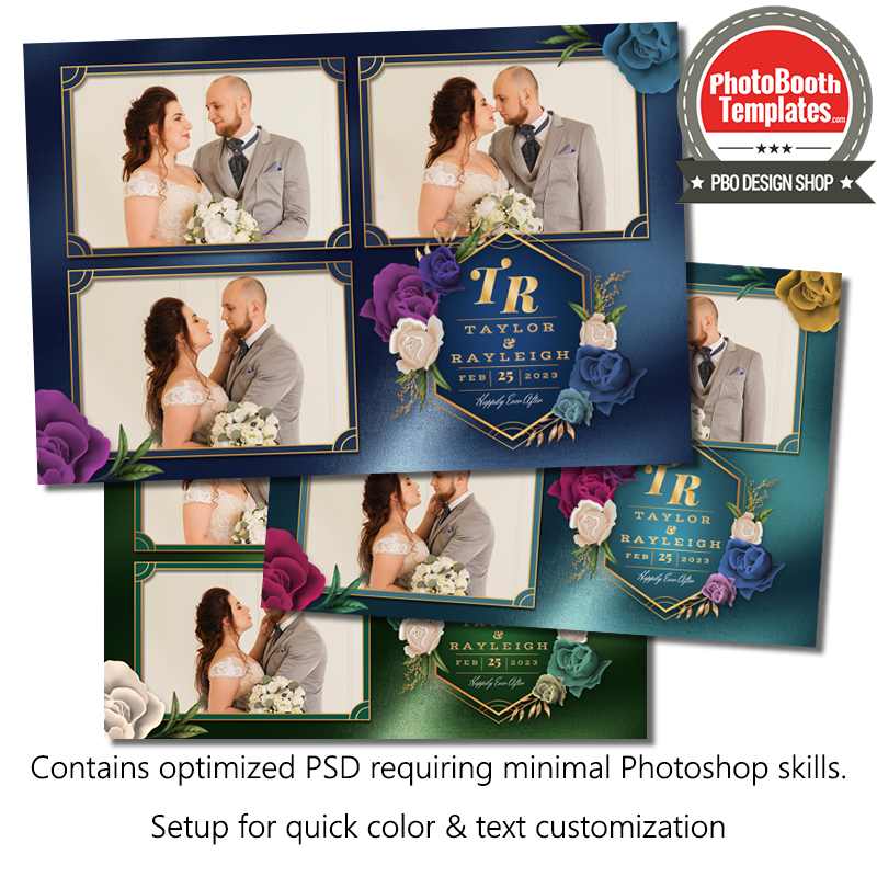 Blooming Floral Sophistication 3-pose Postcard