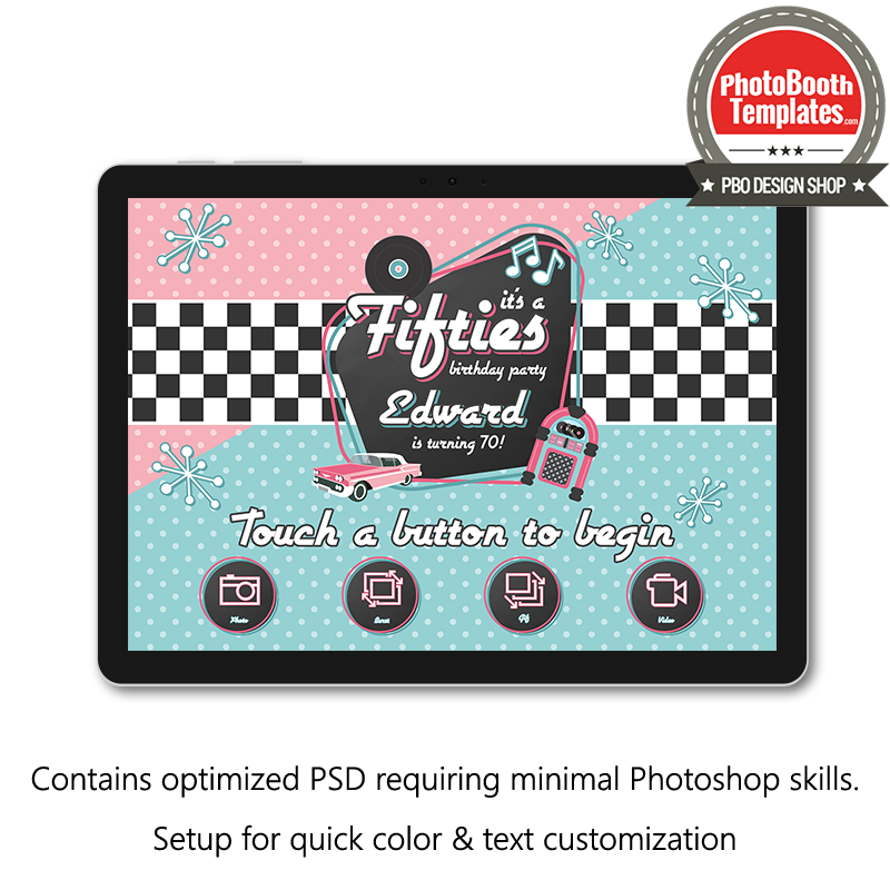 50s Retro Party PC Welcome Screens