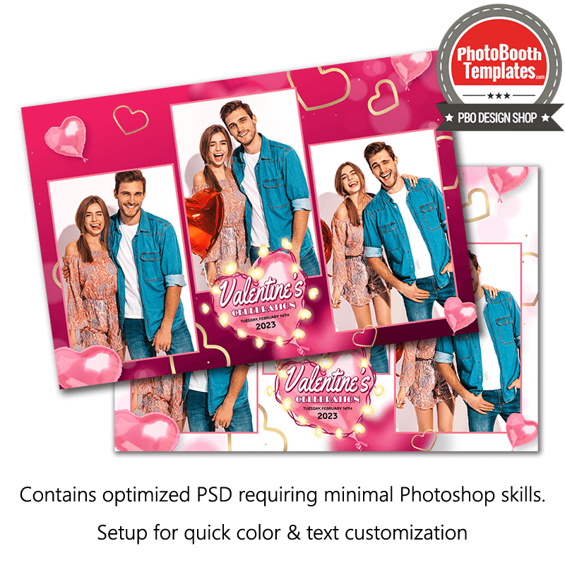 Beaming Hearts 3-pose Postcard