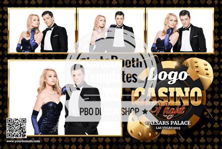 Classy Casino 4-pose Postcard