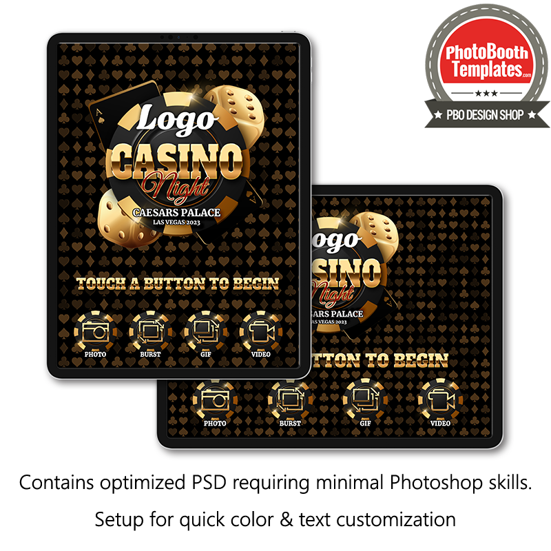Classy Casino iPad Welcome Screens