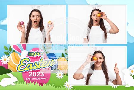 Easter Egg Celebration 3-pose Postcard