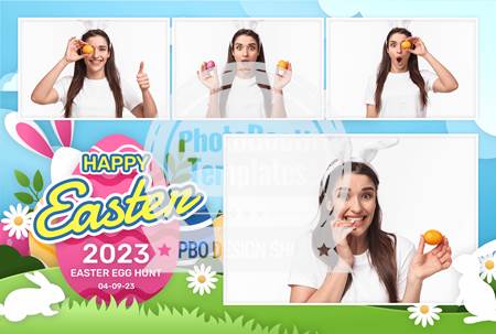 Easter Egg Celebration 4-pose Postcard