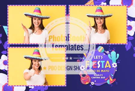 Festive Cinco de Mayo 3-pose Postcard