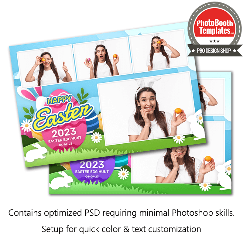 Easter Egg Celebration 4-pose Postcard