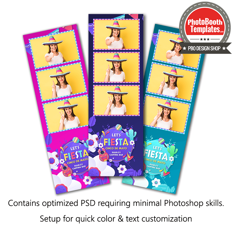 Festive Cinco de Mayo 3-up Strips