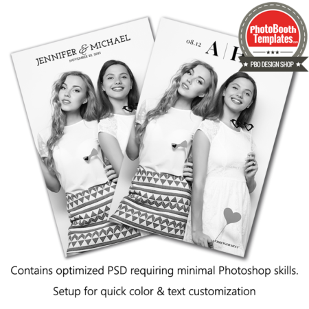 Gorgeous Glam Portrait Photo Booth Templates