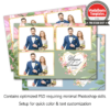 Romantic Floral Heart 3-pose Postcard