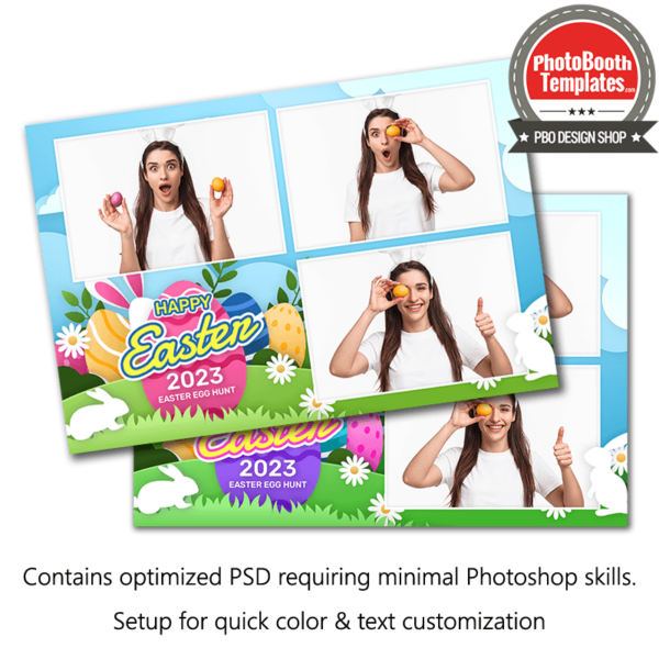 Easter Egg Celebration 3-pose Postcard 1 Easter Egg Celebration 3-pose Postcard