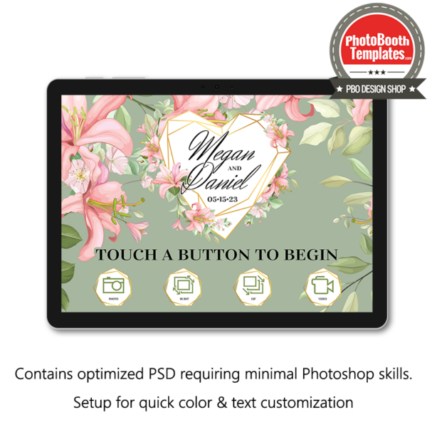 Romantic Floral Heart PC Welcome Screens