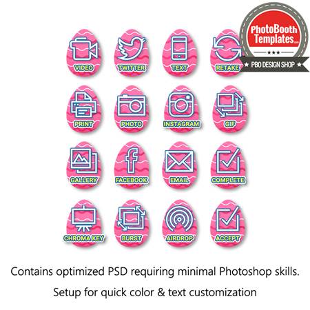 Easter Egg Celebration Buttons