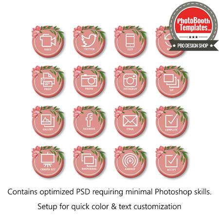 Floral Arch Celebration Buttons