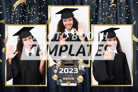 Formal Graduation 3-pose Postcard