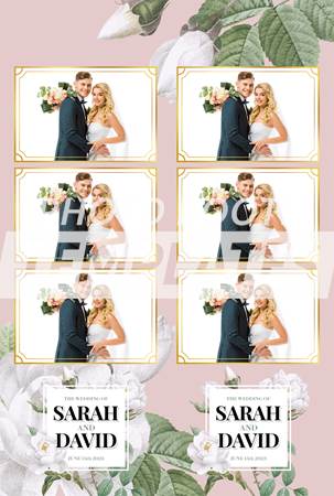 White Rose Wedding 3-up Strips