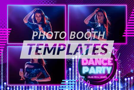 Dance Party Night 3-pose Postcard