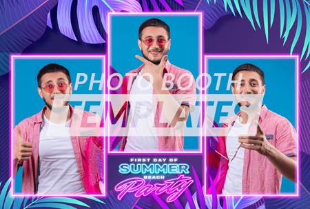 Neon Tropics 3-pose Postcard