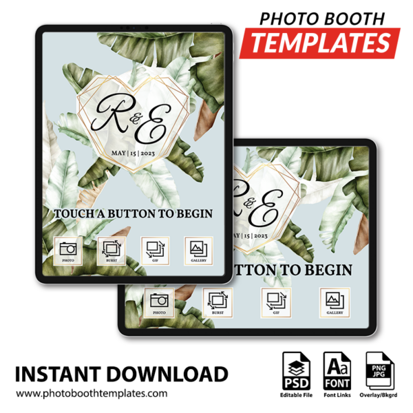 Botanical Wedding iPad Welcome Screens