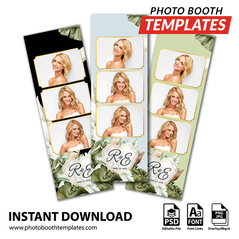 Botanical Wedding 3-up Strips
