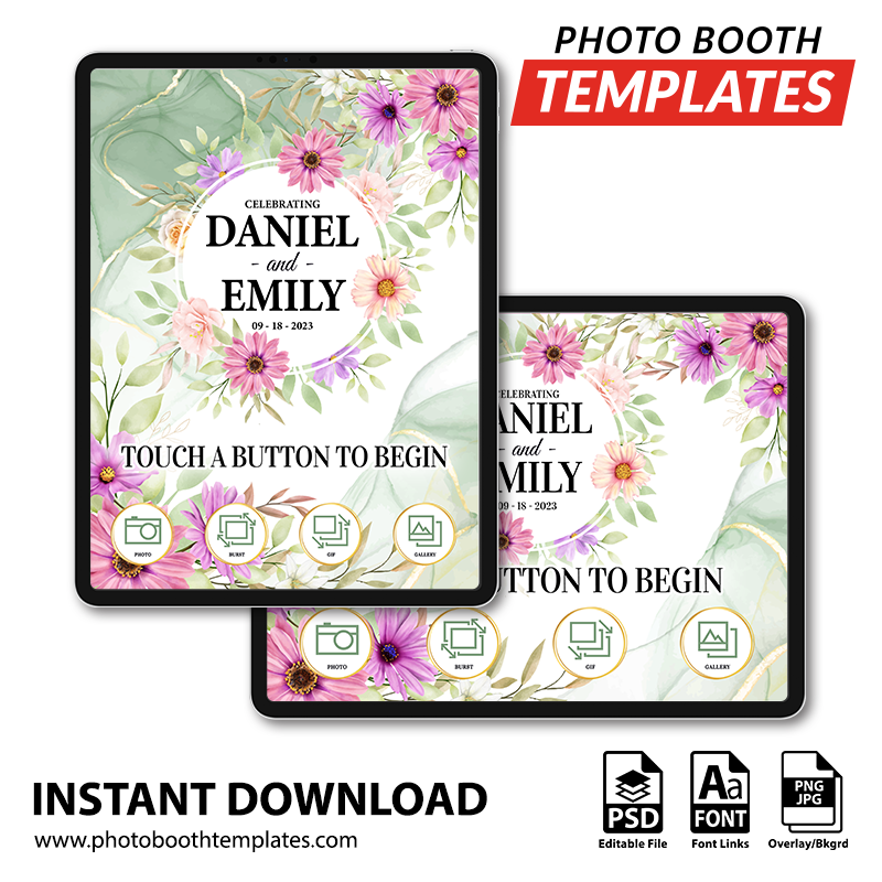 Lavish Floral iPad Welcome Screens