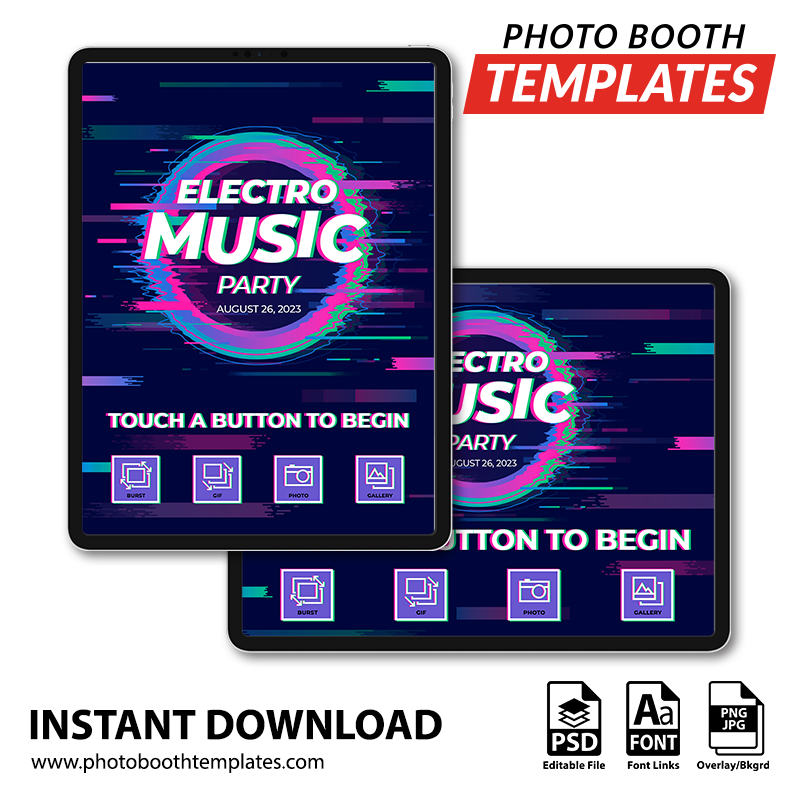 Music Party iPad Welcome Screens