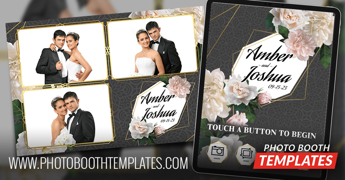 Geometric Floral Wedding Photo Booth Theme Released Photo Booth