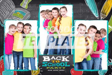 Back to School Celebration 3-pose Postcard