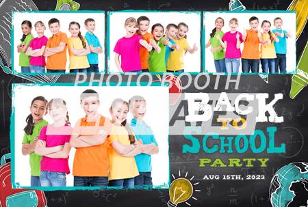 Back to School Celebration 4-pose Postcard