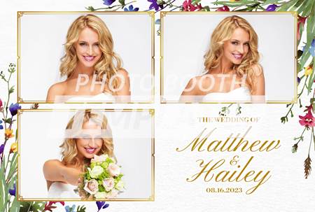 Wildflower Wedding 3-pose Postcard 2 Wildflower Wedding 3-pose Postcard