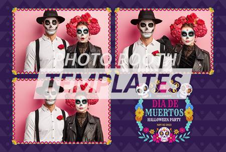 Dia de los Muertos Celebration 3-pose Postcard