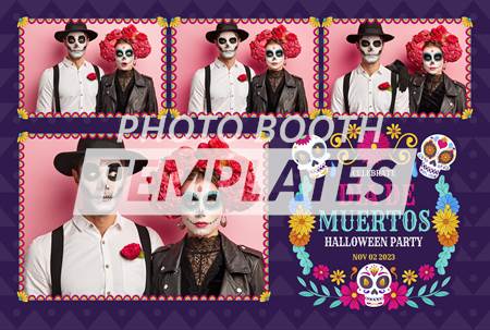Dia de los Muertos Celebration 4-pose Postcard