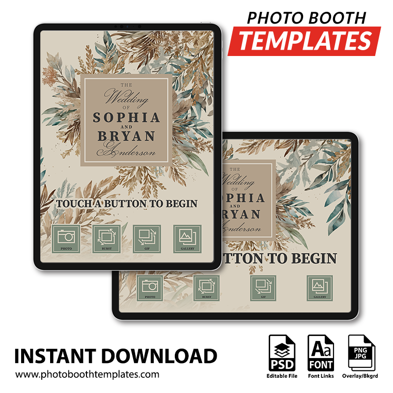 Leafy Boho iPad Welcome Screens