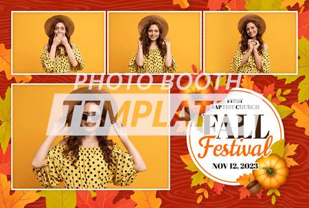 Autumn Festivity 4-pose Postcard