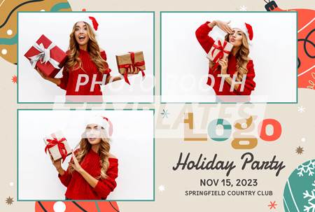 Festive Holiday Ornaments 3-pose Postcard