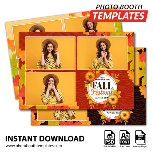 Autumn Festivity 3-pose Postcard