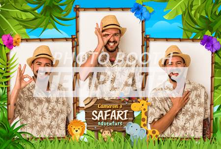 Jungle Safari Celebration 3-pose Postcard