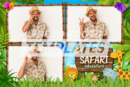 Jungle Safari Celebration 3-pose Postcard