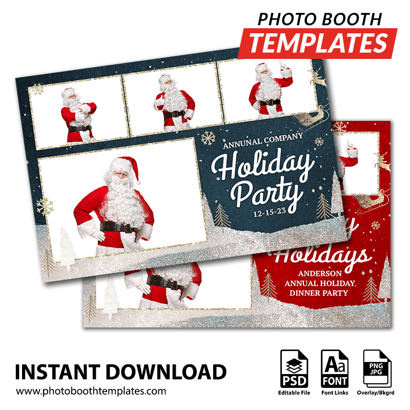 Holiday Winter Night 4-pose Postcard