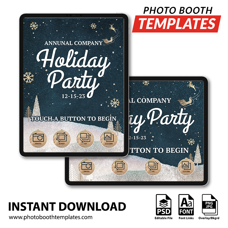 Holiday Winter Night iPad Welcome Screens