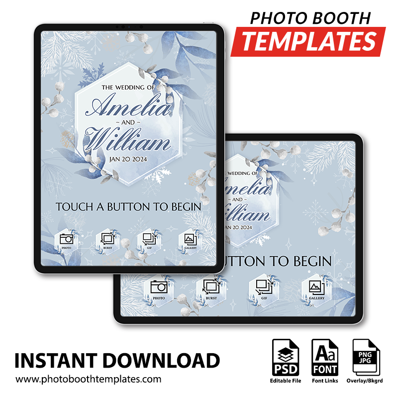 Winter Floral iPad Welcome Screens