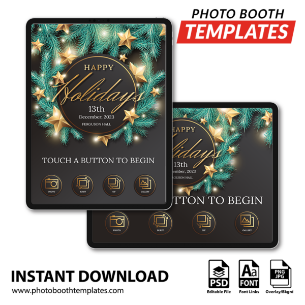 Holiday Season Wreath iPad Welcome Screens