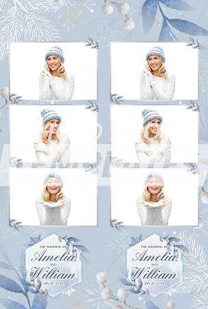 Winter Floral 3-up Strips 2 Winter Floral 3-up Strips