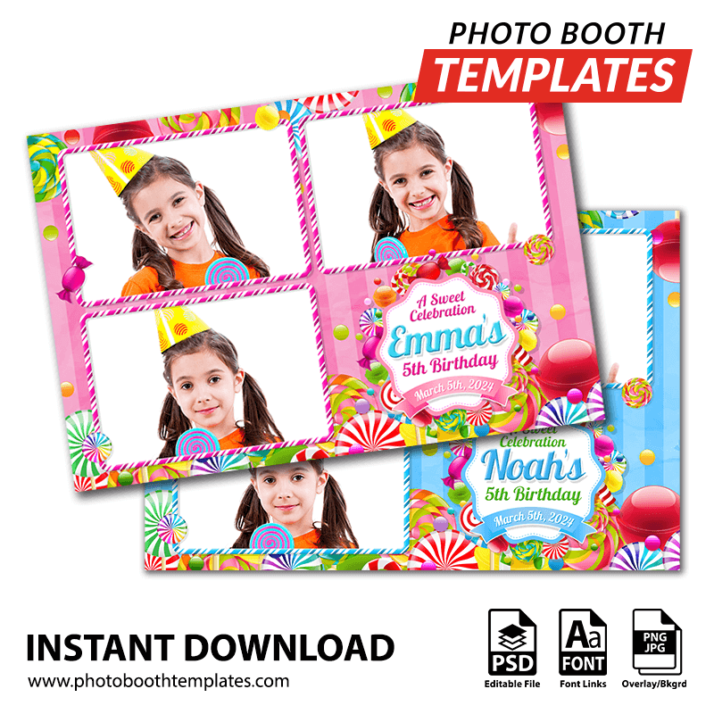 Sweet Candy Land 3-pose Postcard
