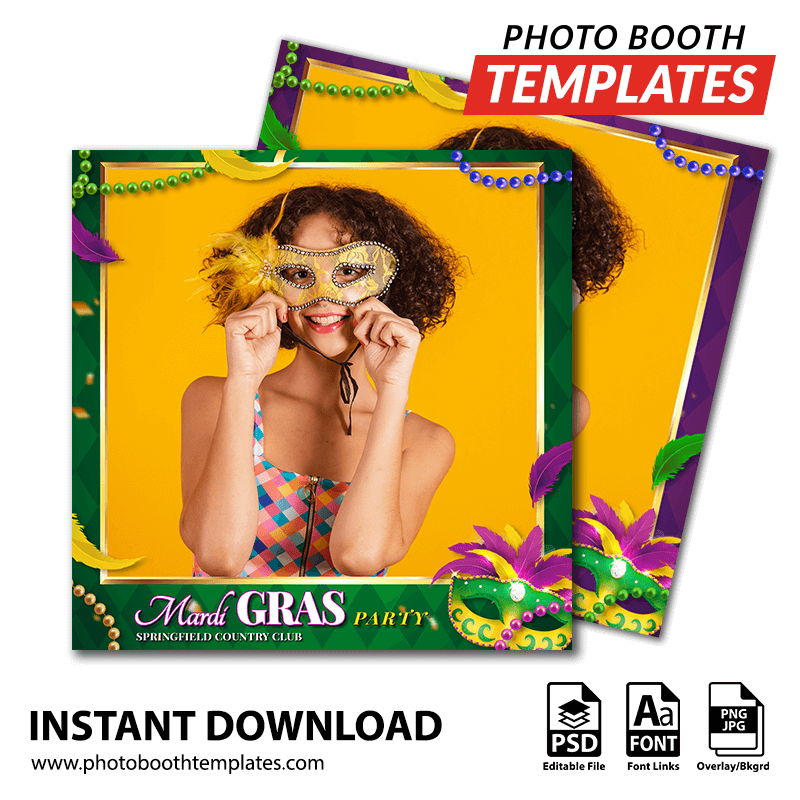 Masked Mardi Gras Square